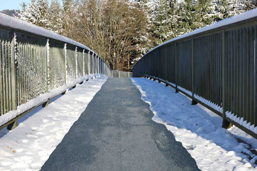 clear walkway with Heat Traction™ Walkway Covers