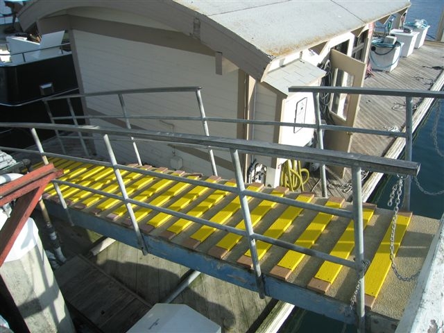 Step covers on walkway