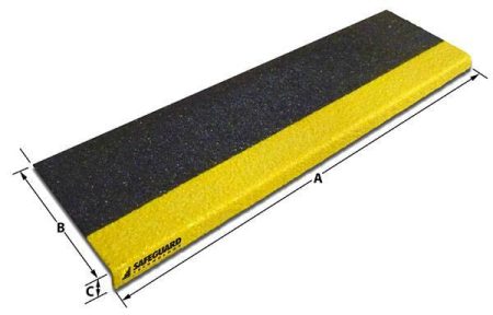 anti slip step cover size diagram